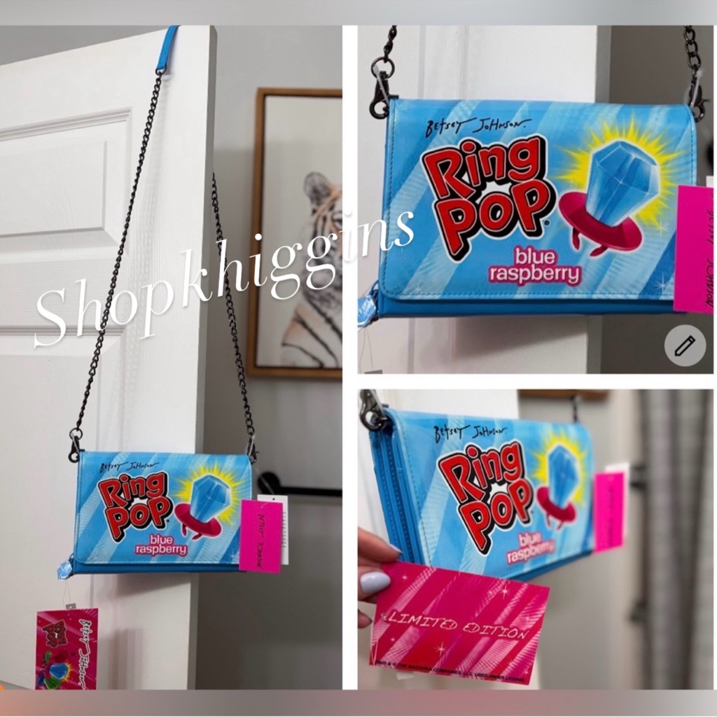 Nwtbetsey Johnson X Ring Pop Blue Limited Edition Convertibleclutch/Crossbody